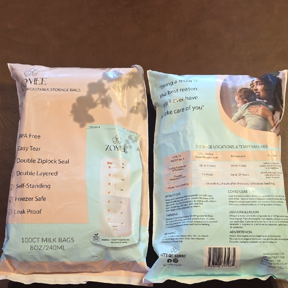 Breastmilk Storage Bags - White